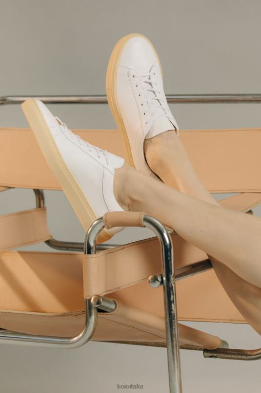 KOIO donne capri gomma bianca chiara scarpe 4TJLH139