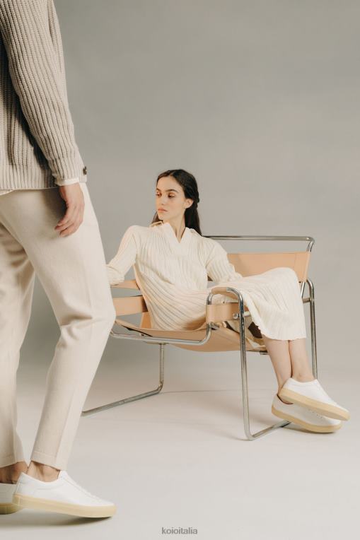 KOIO uomini capri gomma bianca chiara scarpe 4TJLH4